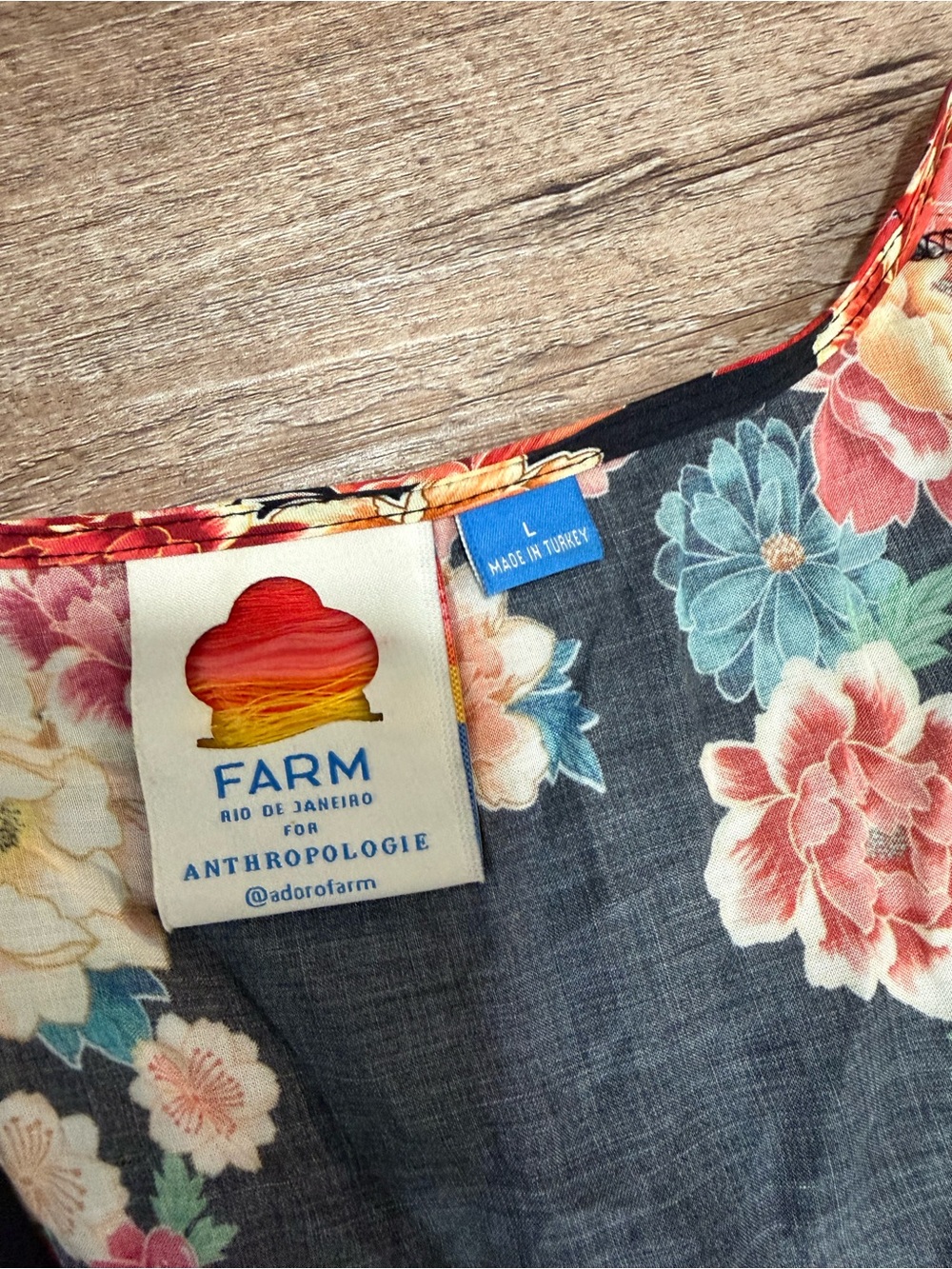 Farm Rio for Anthropologie Loretta Maxi Floral Wrap Dress Size Large - Picture 3 of 11